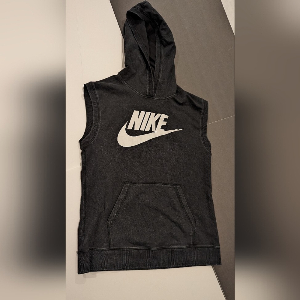 Nike Sleeveless Sweatshirt Mens Hoodie Top Black M